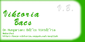 viktoria bacs business card